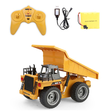 New Control Toy 1540 RC Truck 2.4G 6 Channel Remote Control 540 Metal Dump Truck 4 Wheel Realistic Machine Toys Huina 2024 - buy cheap