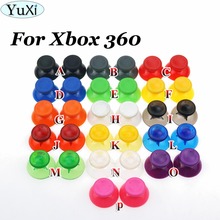 YuXi 2 шт. разноцветный 3D Аналоговый джойстик, Сменные ручки для большого пальца, кнопки для Xbox 360, геймпад, контроллер запчасти для ремонта 2024 - купить недорого