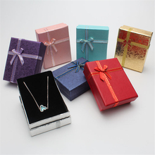 DoreenBeads-caja de joyería brillante para collares, pendientes, pulseras, embalaje de regalo, exhibición clásica, 1 pieza, 9x7x3cm 2024 - compra barato