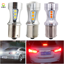 4x P21W led Bulb 1156 Car LED Turn Signal White BA15S S25 18 led 3030 Chips 6000K Red Yellow Brake Lights Reverse Lamp DRL 2024 - buy cheap