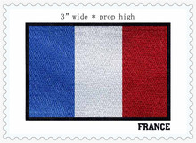Tela bordada 3d militar, parche bordado con bandera de Francia, 3 "de ancho, 100% 2024 - compra barato