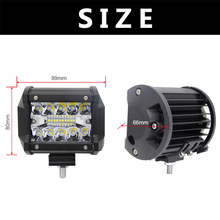 Lâmpada de farol automotiva, barra de luz led para farol de neblina 6000k, 12v, 60w, acessórios auxiliares 2024 - compre barato