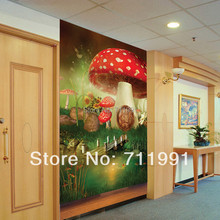 Custom Wallcoverings 3D mushroom mural for bedroom sofa TV background wall wall paper landscape papel de parede 2024 - buy cheap