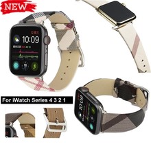 Correa de cuero genuino para Apple Watch, correa de repuesto con hebilla deportiva para iWatch series 3/2/1 38/42/40/44mm 2024 - compra barato