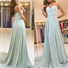 Light Greed Weetheart Evening Dress Appliques Beaded Chiffon Formal Party 2021 New Gowns Robe De Soiree Plus Size Robe De Soiree 2024 - buy cheap