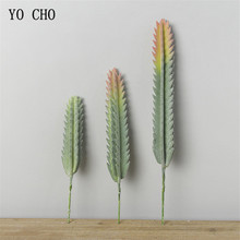YO CHO-Cactus artificiales para decoración de fiesta, planta de hoja falsa verde, bricolaje, para el hogar, jardín, jungla Tropical, 1 unidad 2024 - compra barato