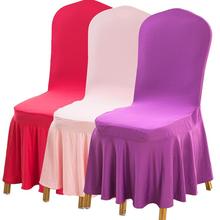 High Quality Pleated Spandex Lycra Chair Cover Wedding Banquet Bar Party Decorations Kitchen Home Textiles Computer Chair Covers 2024 - buy cheap