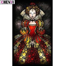CHENYI 5D Diamond Painting Princess Cross Stitch Diy Full Drill Needlework Diamond Embroidery Cartoon Mosaic Crafts Wall Decor 2024 - compre barato