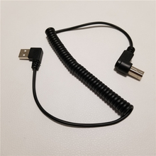 Выдвижной 90 градусов прямоугольный Переходник USB Type A папа на B папа AM на BM Спиральный пружинный изогнутый Кабель для принтера 2024 - купить недорого