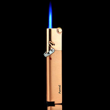 Compact Jet Lighter Gas Torch Turbo Lighter Strip Windproof All Metal Cigar Lighter 1300 C Butane 2024 - buy cheap