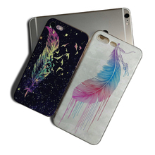 IMIDO feather  Case Soft Silicone Cellphones For Iphone 6 6S 6PLUS 6S PLUS 7 8 7PLUS 8PLUS X XS XR XSMAX 5 5S SE 2024 - buy cheap