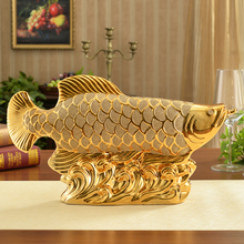 Estatua de FENG SHUI de pez dorado de Arowana, estatua grande y fresca de 50CM, para oficina, empresa, tienda y habitación, talismán eficiente, dibujo de dinero, 2020 2024 - compra barato