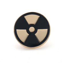 Radioactivity Symbol Black Enamel Pin Medical Jewelry Doctors Gift Science Lab Laboratory Technician Enamel Brooches Wholesale 2024 - buy cheap