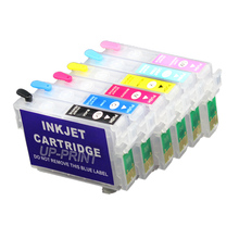 UP 6X refillable ink cartridge 81 T0811-T0816 for  Stylus Photo R390/RX590/R270/RX690/RX610/RX615/R290/R295 Stylus photo 1410 2024 - buy cheap