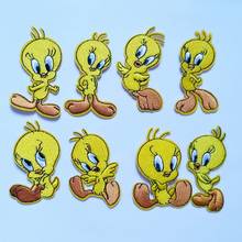 OBEDIENCE 100pcs Cartoon Yellow Bird Embroidered Patches iron on Sticker for Clothes Applique parches DIY Sewing Accessories 2024 - buy cheap