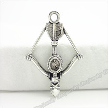 80 Uds. Vintage encantos flecha arco colgante de Cupido plata tibetana aleación de Zinc ajuste pulsera collar DIY hallazgos de joyería de metal 2024 - compra barato