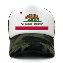 Bear California Republic Flag Cap Men Women Cool Summer Mesh Baseball Caps California Trucker Cap Casual Dad Hat 2019 New 2024 - buy cheap