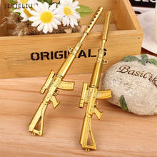 1Pc Gold Rifle Shape Black Ink Ballpoint Pen Stationery Office Ball Point Novelty 2024 - buy cheap