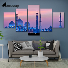 Modular Pictures 5 panels White Palace City painting Wall Art Picture Home Decoration Pictures For Living Room Print Paintings 2024 - buy cheap