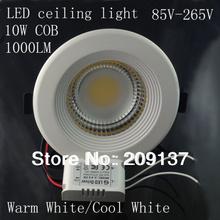 Luz descendente LED COB de alta potencia, 10W, 105-120mm, agujero, lote de 10 unidades, envío gratuito con DHL 2024 - compra barato