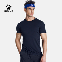 Kelme camiseta esportiva masculina, casual, para corrida, verão, de secagem rápida, slim fit, mangas curtas 3991539 2024 - compre barato