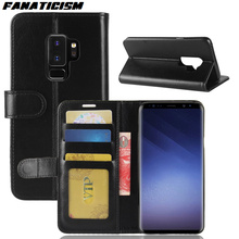 Кожаный чехол-книжка с подставкой для iphone XR Samsung S10 S10e S9 S8 A6 A8 A9 J4 J6 Plus Note 9 8, деловой чехол для телефона, 100 шт. 2024 - купить недорого