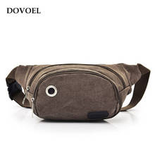 DOVOEL Man Causal Waist Bags Fashion Women Shoulder Bag Female Shopping Waist Bag Quality Canvas Pocket Phone Bags BV304X 2024 - buy cheap