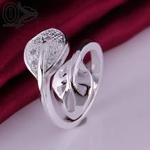  Wholesale Silver-plated Ring,Silver Fashion Jewelry,Women&Men Gift Insets Leaves Silver Finger Rings Top Quality 2024 - buy cheap