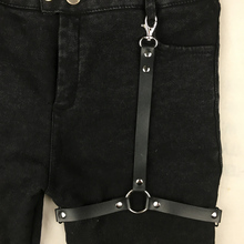 Sexy harajuku Lencería Liga cinturón para mujer imitación cuero Punk pierna arnés ajustable mujer tirantes para pantalones cortos pantalones vaqueros 2024 - compra barato