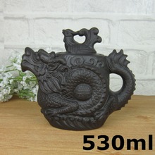Yixing-TETERA de cerámica hecha a mano con diseño de dragón y Fénix, juego de tetera con arcilla para infusiones de té de 530ml, regalo de servicio de café de kung-fu, gran oferta 2024 - compra barato