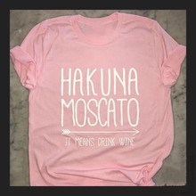 Skuggnas-Camiseta de alta calidad para mujer, ropa informal de manga corta con estampado de comida y vino de Hakuna, Tumblr 2024 - compra barato