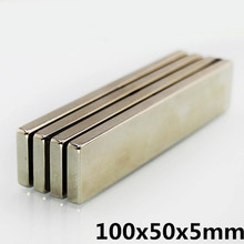 1pcs F 100x50x5 mm N35 Strong Square NdFeB Rare Earth Magnet 100*50*5 mm Neodymium Magnets 100mm x 50mm x5mm 2024 - buy cheap