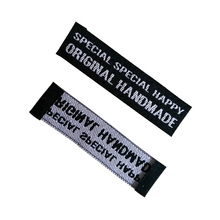 Wholesale Stock Black Handmade Woven Labels For Clothing Tags Hand Work Sewing Labels For Bags Gift Shoes Original Handmade Tags 2024 - buy cheap