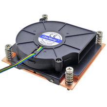 Кулер для серверного процессора 1U, медный радиатор 7515, вентилятор охлаждения для Intel LGA 1150 1151 1155 1156, промышленное компьютерное охлаждение 2024 - купить недорого