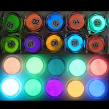 Trendy 10 Colors Luminous Powder Resin Pigment Dye UV Resin Epoxy DIY Making Jewelry 2024 - buy cheap