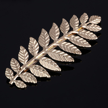 Vintage Baroque Big Bobby Pin Metal Gold Leaf Hair Clip Olive Leaves Hair Barrette Hairpin For Girls Women Hair Accessories 2024 - buy cheap