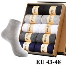 20pcs=10 Pairs/Box Men's Socks Plus Large Big Size 44,45,46,47,48 Business Dress Mature Men Male Socks Calcetines Sox Meias Crew 2024 - buy cheap
