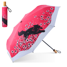 New Arrive Super Anti-UV Female Parasol Fashion Cat Printing Woman Travel Umbrella Sun Rain Ladies Umbrellas Sunscreen Xmas Gift 2024 - buy cheap