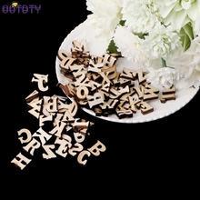 100Pcs Wooden Alphabet Embellishment Wood Letters Scrapbooking Cardmaking Craft 2024 - buy cheap