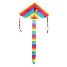 Colorful Rainbow Kite Long Tail Nylon Outdoor Kites Flying Toys For Children Kids Stunt Kite Surf Without Control Bar and Line 2024 - buy cheap