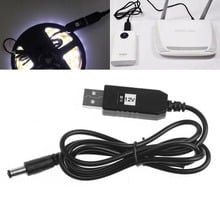 Convertidor de aumento macho para tira de luces LED, USB DC 5V a DC 12V 2,1x5,5mm, para enrutador 10166 2024 - compra barato