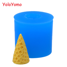 X142YL 13mm 3D Ice Cream Cone Silicone Mold - Fondant, Cake Decoration, Candy, Cookie Biscuit, DIY Handmade, Resin Fimo Clay Wax 2024 - buy cheap