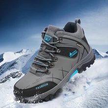 High Quality Warm Plush Winter Boots Non Slip Ankle Snow Boots Men Boots Flats Outdoor Comfortable Lace-up Men Shoes Plus Size 2024 - buy cheap