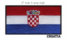 3 дюйма, широкая нашивка с вышивкой в виде флага Хорватии для нанесения утюга/вертикальной полоски/значка 2024 - купить недорого