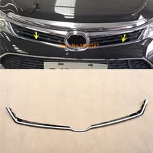 Car Garnish ABS Chrome Front Engine Machine Grille Grill Upper Hood Stick Lid Trim Lamp 1pcs For Toyota Camry 2015 2016 2017 2024 - buy cheap