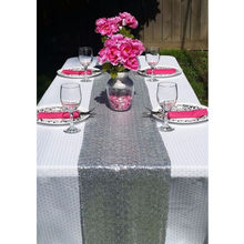 Free Shipping 10 PCS 108"x14" Dining Table Runner Gold/ Silver/ Rose Gold Sequin Table Runner FOR Wedding Party Decoration 2024 - buy cheap