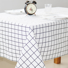 Black Stripe Checkered Linen Tablecloth Rectangular Table Cloth For Kitchen Living Room Coffee Table Cover Home Decorations 2024 - buy cheap