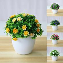 1Pc Potted Artificial Flower Bonsai Stage Garden Wedding Home Party Decor Props  Farmhouse Decor 2024 - buy cheap