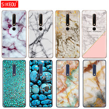 silicone cover phone case for Nokia 5 3 6 7 PLUS 8 9 /Nokia 6.1 6 2018 marble green stone 2024 - buy cheap