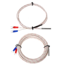Sensor de controlador de temperatura de termopar 0-600C tipo K cable 1 M 5 M sonda 5x30mm 2024 - compra barato